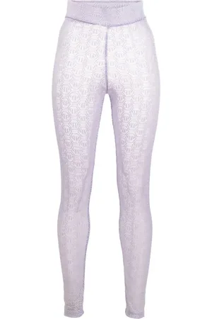 Philipp Plein Leggins con monograma y cierre
