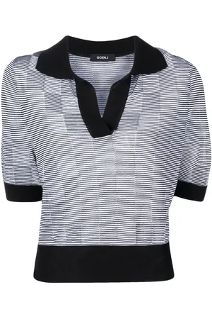 GOEN.J Playera con estampado estilo ajedrez