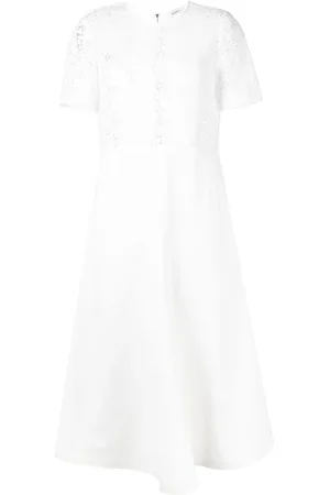 GOEN.J Vestido midi con panel de macramé