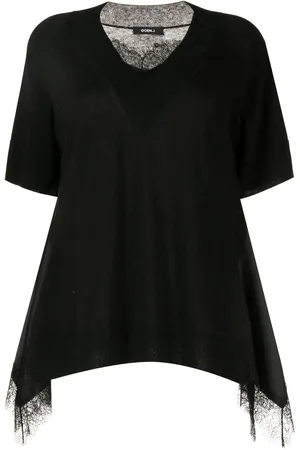 GOEN.J Playera con ribete de encaje