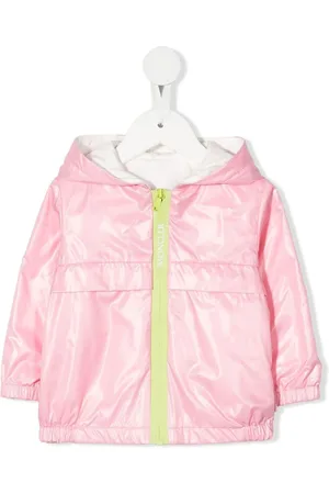 Moncler Chamarra rompevientos con capucha y logo