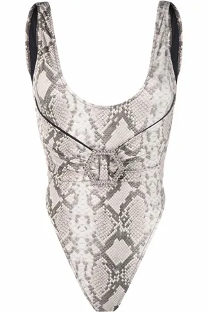 Philipp Plein Traje de baño Monokini con estampado de pitón