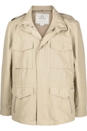 Woolrich Chamarra militar con múltiples bolsillos