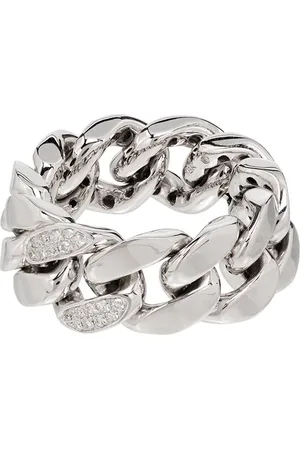 Shay Anillo en oro blanco de 18kt con diamante