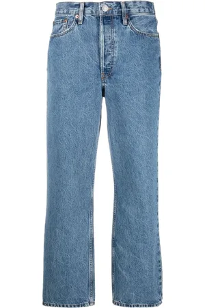 RE/DONE Jeans rectos con tiro alto