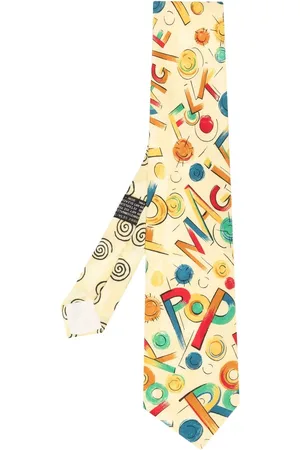 VERSACE Corbata con estampado gráfico 2000