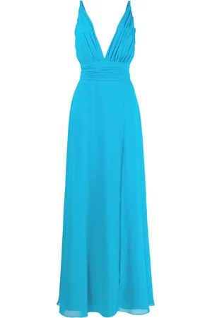 BLANCA Vestido de fiesta sin mangas con cuello en V