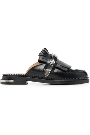 TOGA PULLA Mules slip-on con ribete de flecos