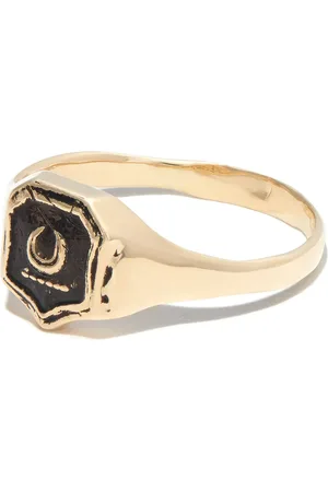 Pyrrha Anillo con sello New Beginnings en oro amarillo de 14kt