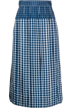 Tory Burch Falda midi con cuadros estampados