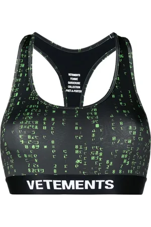 Vetements Top corto con banda del logo