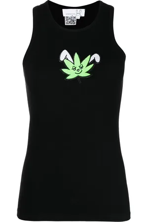 Natasha Zinko Top sin mangas con logo estampado
