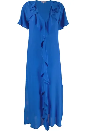 Gold Hawk Vestido largo con ribete de volantes