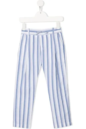 Paolo Pecora Pantalones con cordones y rayas estampadas