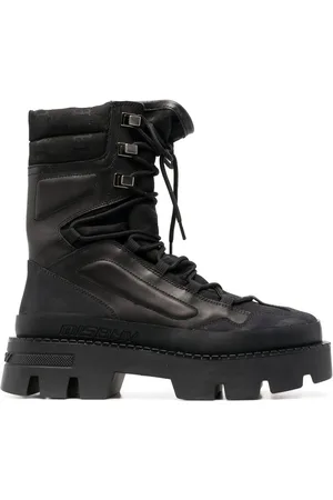 MISBHV Botas con agujetas y suela gruesa