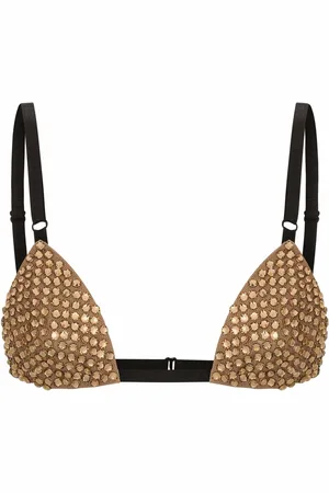 Dolce & Gabbana Top estilo bralette con detalles de strass