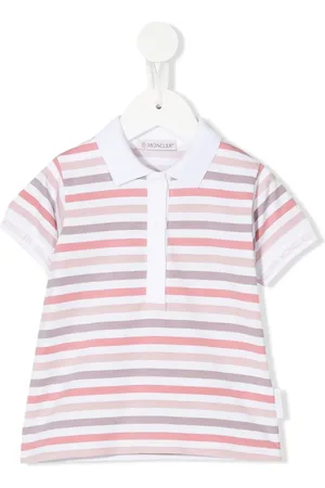 Moncler Playera tipo polo con rayas estampadas