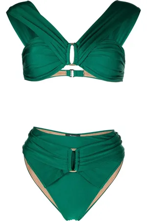 Noire Swimwear Bikini fruncido con hombros descubiertos