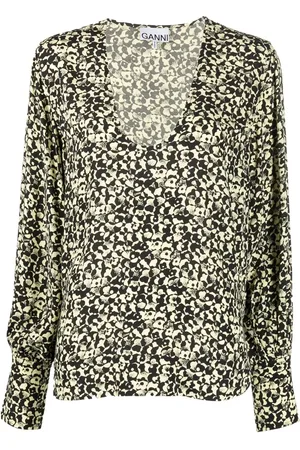 Ganni Blusa con estampado abstracto