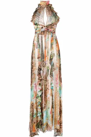 Philipp Plein Vestido largo con estampado Barocco