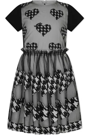Simonetta Vestido skater con motivo pied de poule