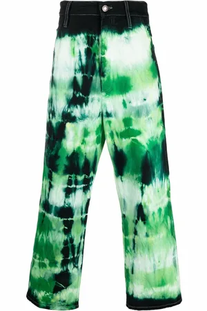 Ami Jeans anchos con motivo tie-dye