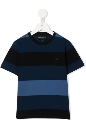 Emporio Armani Playera con rayas estampadas