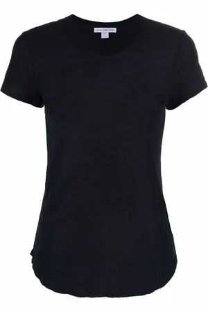 James Perse Playera con cuello redondo