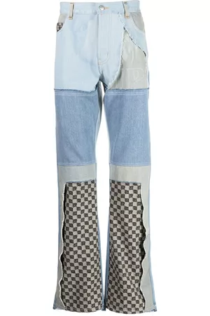 MISBHV Jeans con monograma y diseño patchwork