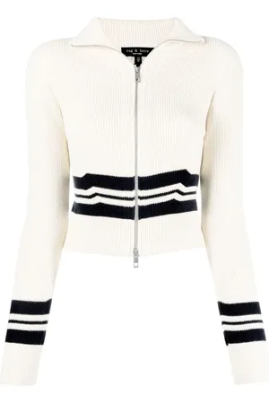 RAG&BONE Suéter de canalé con detalle de rayas