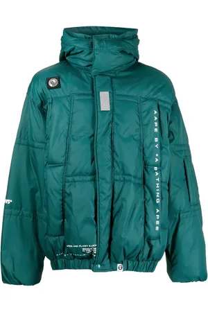 A Bathing Ape Chamarra con capucha y parche del logo