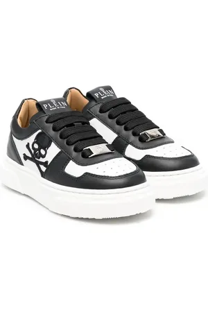 Philipp Plein Tenis bajos con calavera bordada
