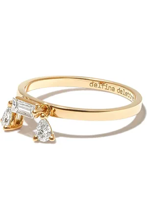 DELFINA DELETTREZ Anillo Dancing Diamonds en oro amarillo de 18kt