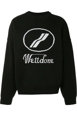 We11 Done Suéter con logo en intarsia