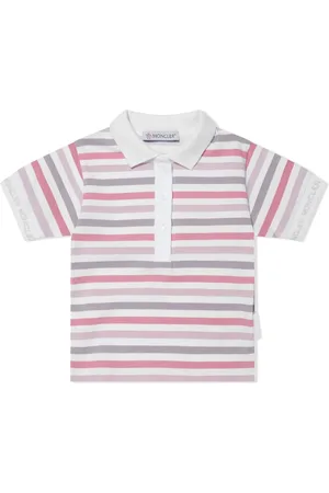 Moncler Playera tipo polo con rayas estampadas