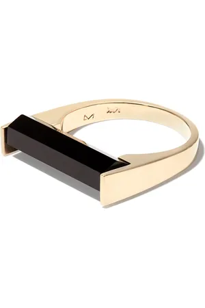 LUIS MORAIS Anillo en oro amarillo de 14kt con sello ónix