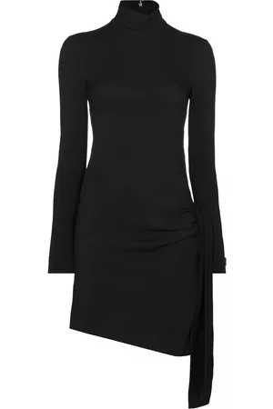 Dolce & Gabbana Vestido corto fruncido con cuello alto