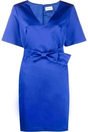 P.A.R.O.S.H. Vestido corto con cinturón y cuello en V