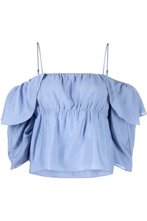 Vince Blusa con volantes y hombros descubiertos