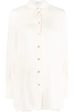 Salvatore Ferragamo Camisa con detalle plisado