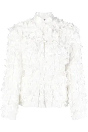 Comme des Garçons Chamarra entallada con cuello mao