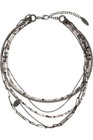 Brunello Cucinelli Collar con múltiples hilos de ágata