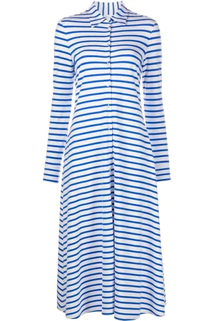 ROSETTA GETTY Vestido camisero midi a rayas