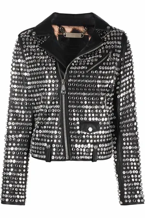 Philipp Plein Chamarra con detalles de cristal