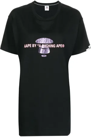 A Bathing Ape Playera con logo estampado