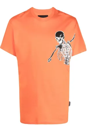 Philipp Plein Playera con esqueleto estampado