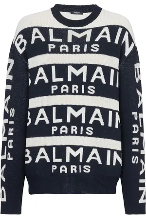 Balmain Suéter tejido con logo estampado