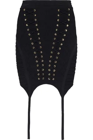 Balmain Falda corta tejida