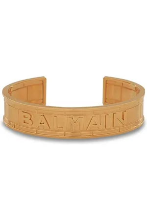 Balmain Brazalete con logo en relieve