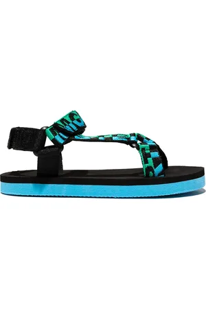 Stella McCartney Sandalias con cierre autoadherente y logo estampado